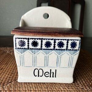 Vintage German Ceramic Salt /Sugar / Flour Box